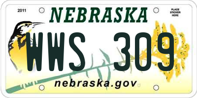 NE license plate WWS309