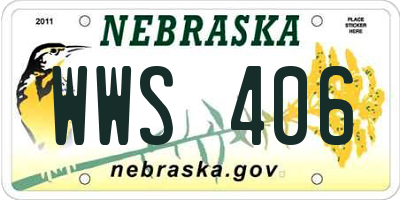 NE license plate WWS406