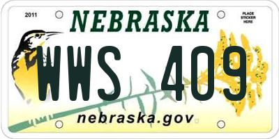 NE license plate WWS409