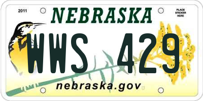 NE license plate WWS429