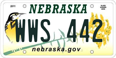 NE license plate WWS442