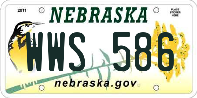 NE license plate WWS586