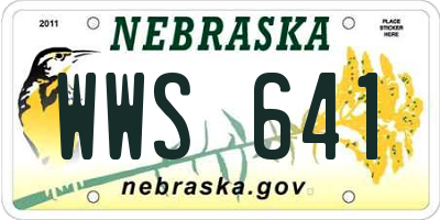 NE license plate WWS641