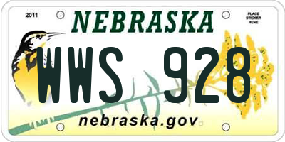 NE license plate WWS928