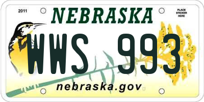 NE license plate WWS993