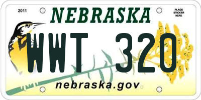 NE license plate WWT320