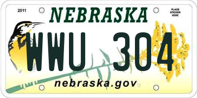 NE license plate WWU304