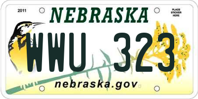 NE license plate WWU323