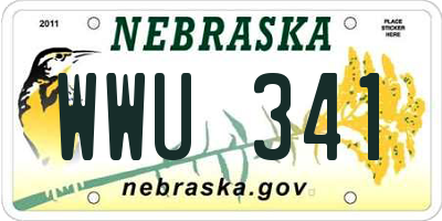 NE license plate WWU341