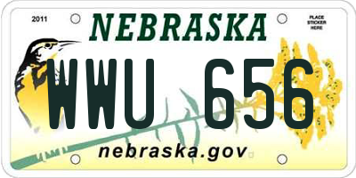 NE license plate WWU656