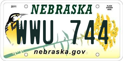 NE license plate WWU744