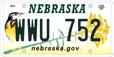 NE license plate WWU752