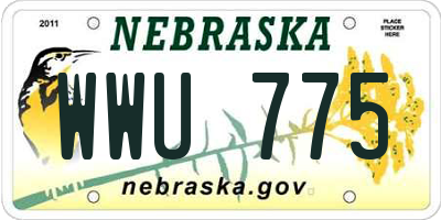 NE license plate WWU775