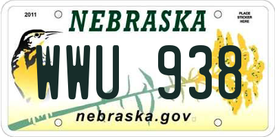 NE license plate WWU938