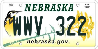NE license plate WWV322
