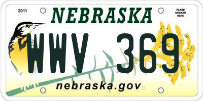 NE license plate WWV369