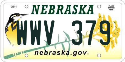 NE license plate WWV379