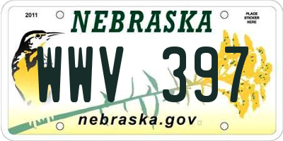 NE license plate WWV397