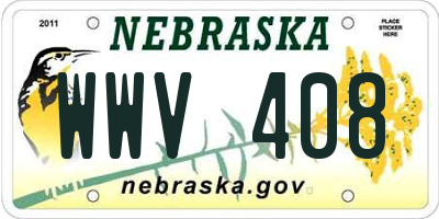 NE license plate WWV408