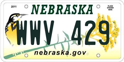 NE license plate WWV429