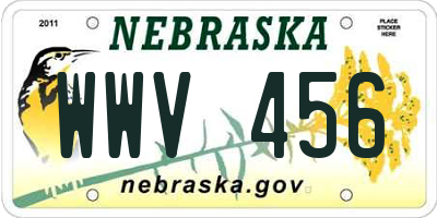 NE license plate WWV456