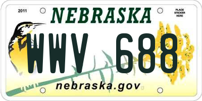 NE license plate WWV688