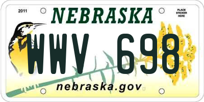NE license plate WWV698