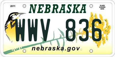 NE license plate WWV836