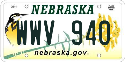 NE license plate WWV940