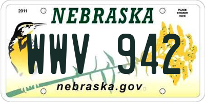 NE license plate WWV942