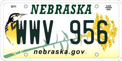 NE license plate WWV956