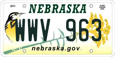 NE license plate WWV963