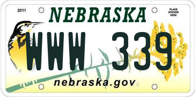 NE license plate WWW339