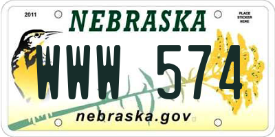 NE license plate WWW574