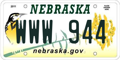 NE license plate WWW944