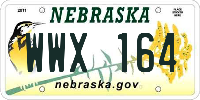 NE license plate WWX164
