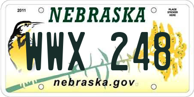 NE license plate WWX248