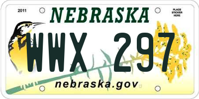 NE license plate WWX297