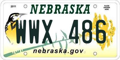 NE license plate WWX486