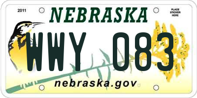 NE license plate WWY083