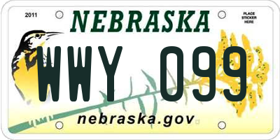 NE license plate WWY099