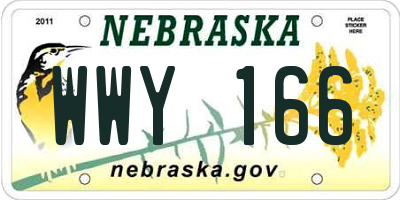 NE license plate WWY166