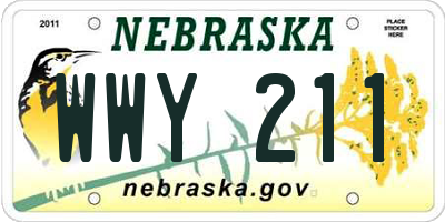 NE license plate WWY211