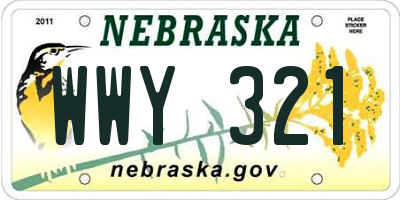 NE license plate WWY321