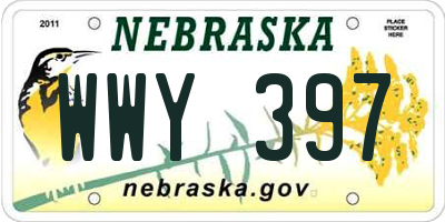 NE license plate WWY397