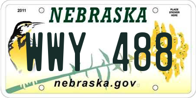 NE license plate WWY488