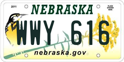 NE license plate WWY616