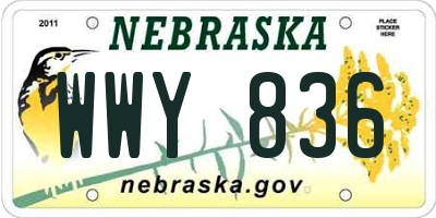 NE license plate WWY836