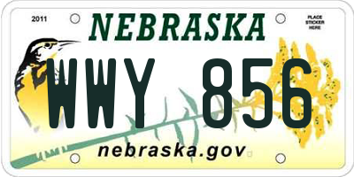 NE license plate WWY856