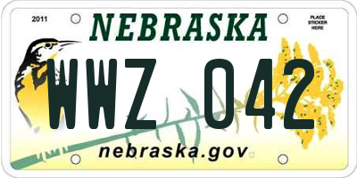 NE license plate WWZ042